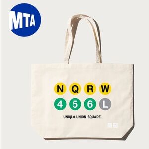 Exclusive MTA x Uniqlo subway Tote medium size UNION SQUARE NYC MTA subway tote
